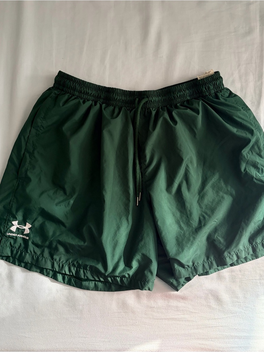 Under Armour Dark Green Athletic Shorts 4 inch inseam